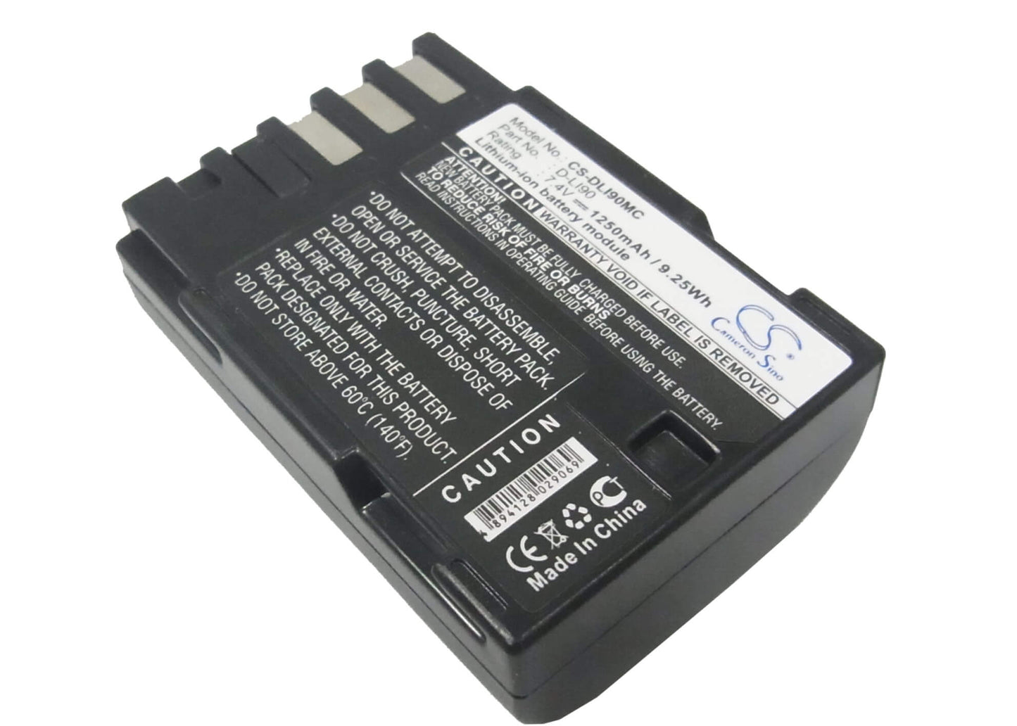 7.4V, 1250mAh, Li-ion Battery fits Pentax, 645d, 645z, 9.25Wh