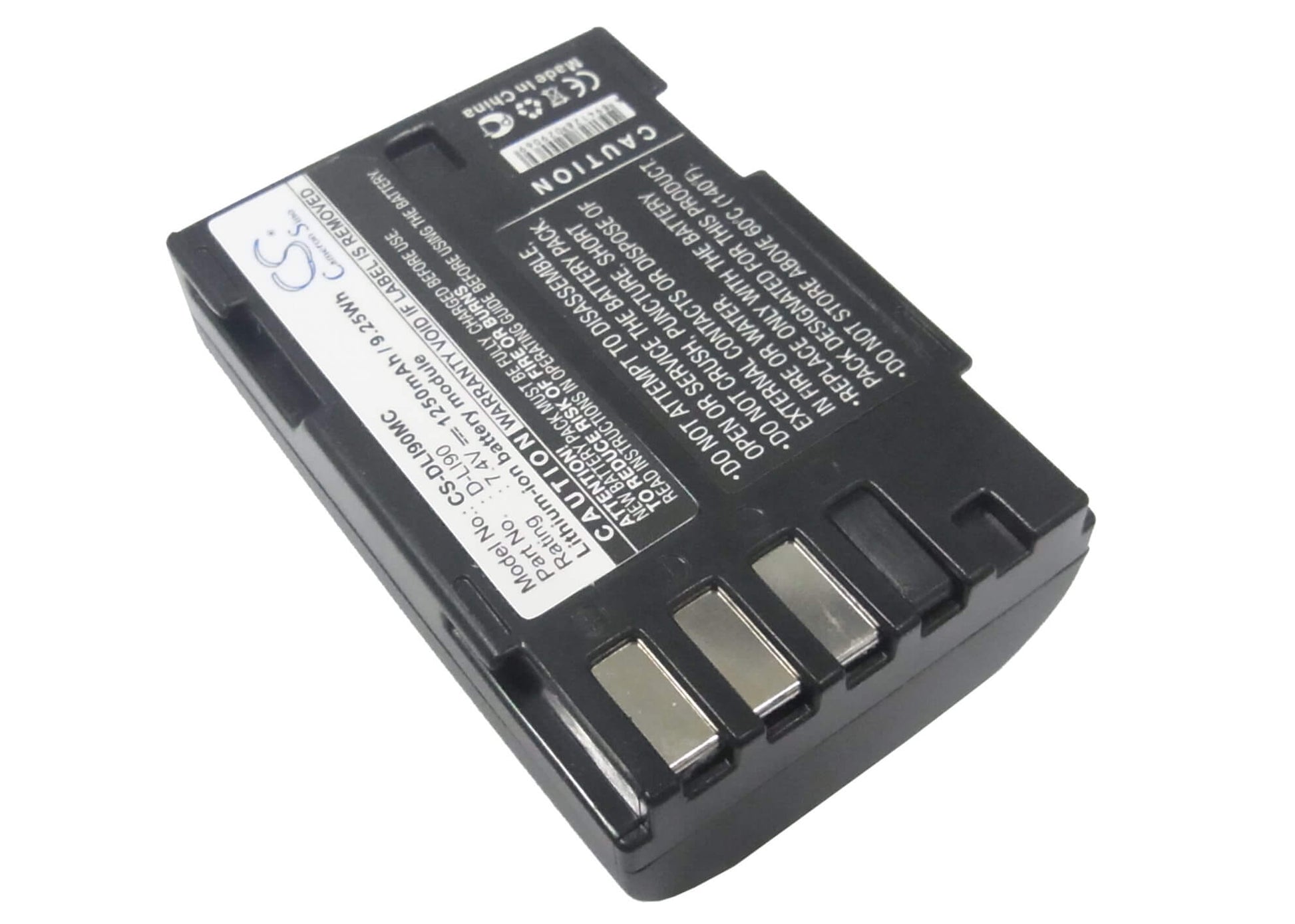 7.4V, 1250mAh, Li-ion Battery fits Pentax, 645d, 645z, 9.25Wh