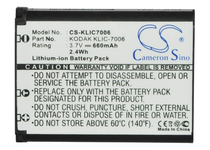 3.7V, 660mAh, Li-ion Battery fits Ricoh, Dm-6370, Ds-6365, 2.442Wh