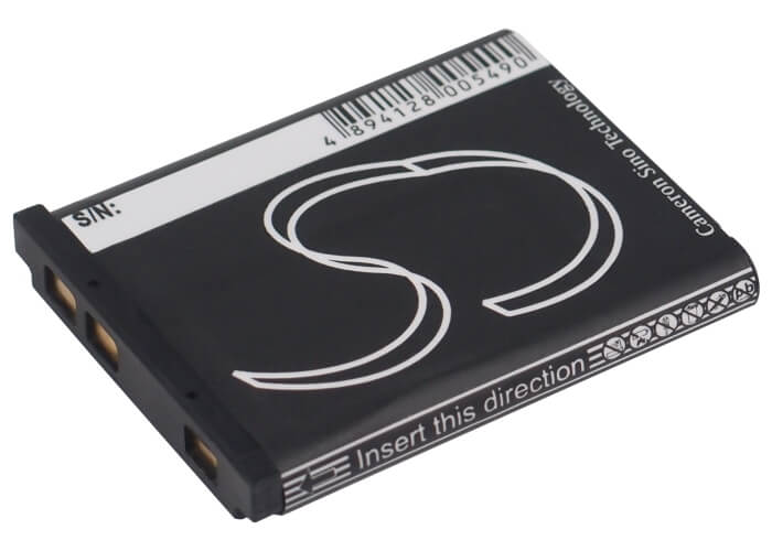 Camera 3.7V, 660mAh, Li-ion Battery fits Casio, Exilim Ex-z1, exilim Ex-z2, 2.442Wh