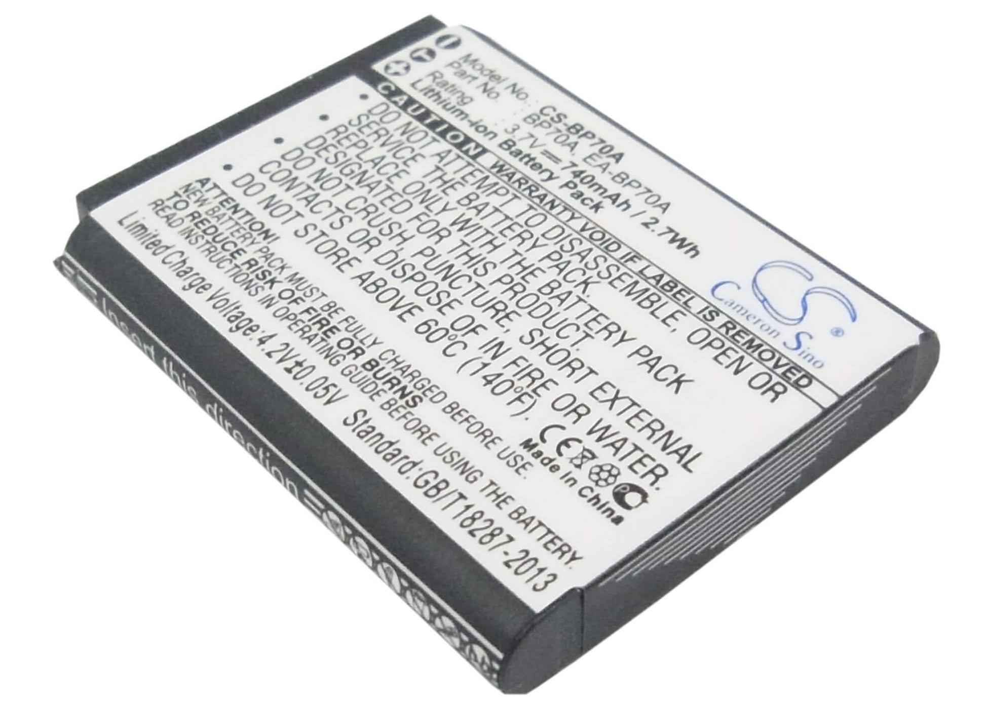 3.7V, 740mAh, Li-ion Battery fits Samsung, Aq100, Dv100, 2.738Wh