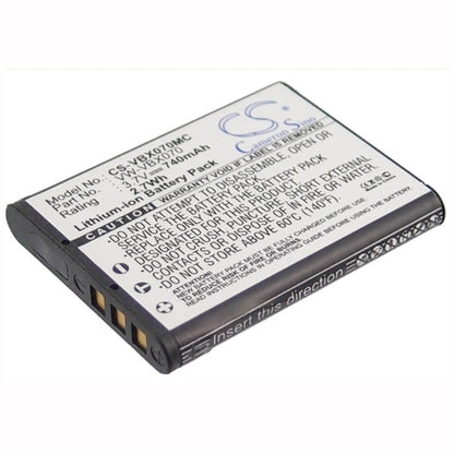 3.7V, 740mAh, Li-ion Battery fits Panasonic, Hm-ta2, Hx-dc1, 2.738Wh