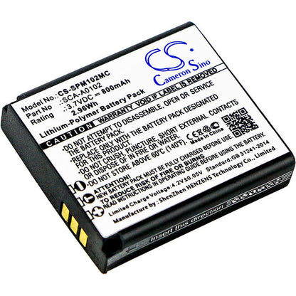 3.7V, 800mAh, Li-Polymer Battery fits Sena, Prism Bluetooth Action Camera, S7a-sp15, 2.96Wh