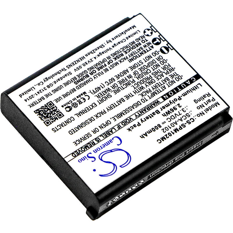 3.7V, 800mAh, Li-Polymer Battery fits Sena, Prism Bluetooth Action Camera, S7a-sp15, 2.96Wh