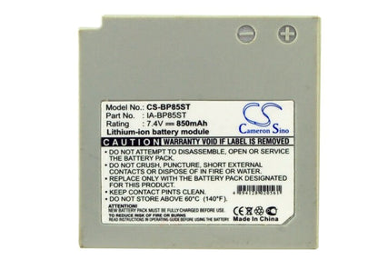 7.4V, 850mAh, Li-ion Battery fits Samsung, Hmx-h106, Sc-hmx10, 6.29Wh