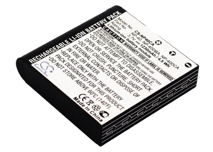 3.7V, 1230mAh, Li-ion Battery fits Kodak, Pixpro Az251, Pixpro Az361, 4.551Wh