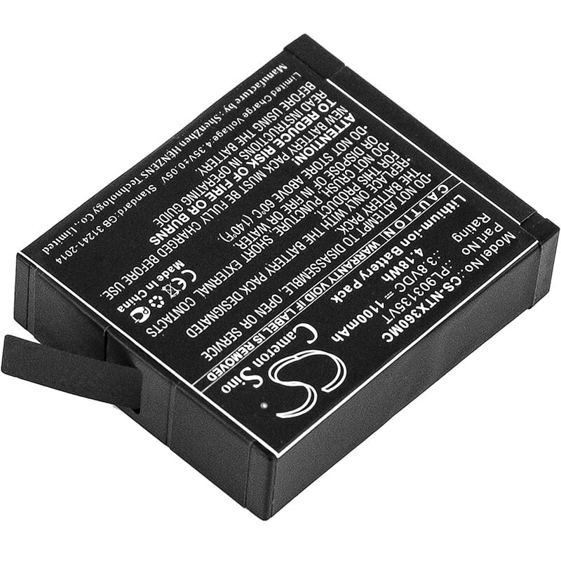 3.8V, 1100mAh, Li-ion Battery fits Insta360, One X, 4.18Wh