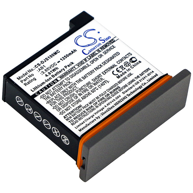 3.85V, 1250mAh, Li-ion Battery fits Dji, Osmo Action, 4.8125Wh