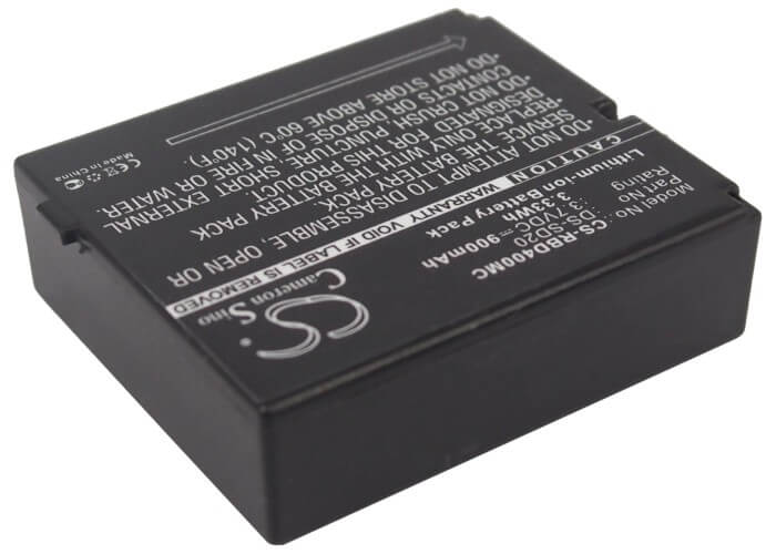 3.7V, 900mAh, Li-Polymer Battery fits Rollei, 3s, 4s, 3.33Wh