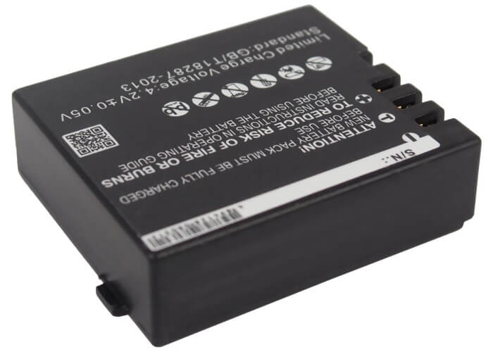 3.7V, 900mAh, Li-Polymer Battery fits Rollei, 3s, 4s, 3.33Wh