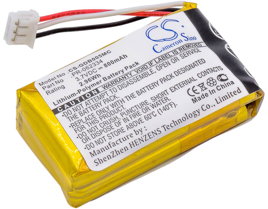 3.7V, 800mAh, Li-Polymer Battery fits Gopro, Chdha-301, Hero +, 2.96Wh