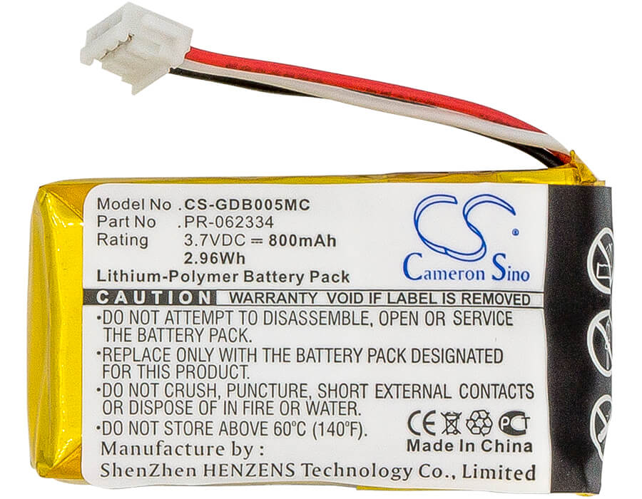 3.7V, 800mAh, Li-Polymer Battery fits Gopro, Chdha-301, Hero +, 2.96Wh