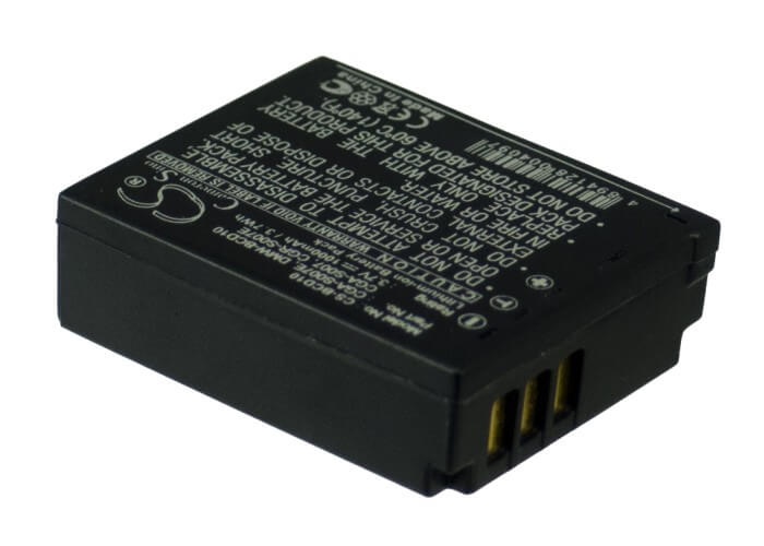3.7V, 1000mAh, Li-ion Battery fits Panasonic, Lumix Dmc-tz1, Lumix Dmc-tz11, 3.7Wh