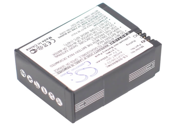3.7V, 950mAh, Li-ion Battery fits Gopro, Hd Hero3 Black Edition, Hd Hero3 White Edition, 3.515Wh