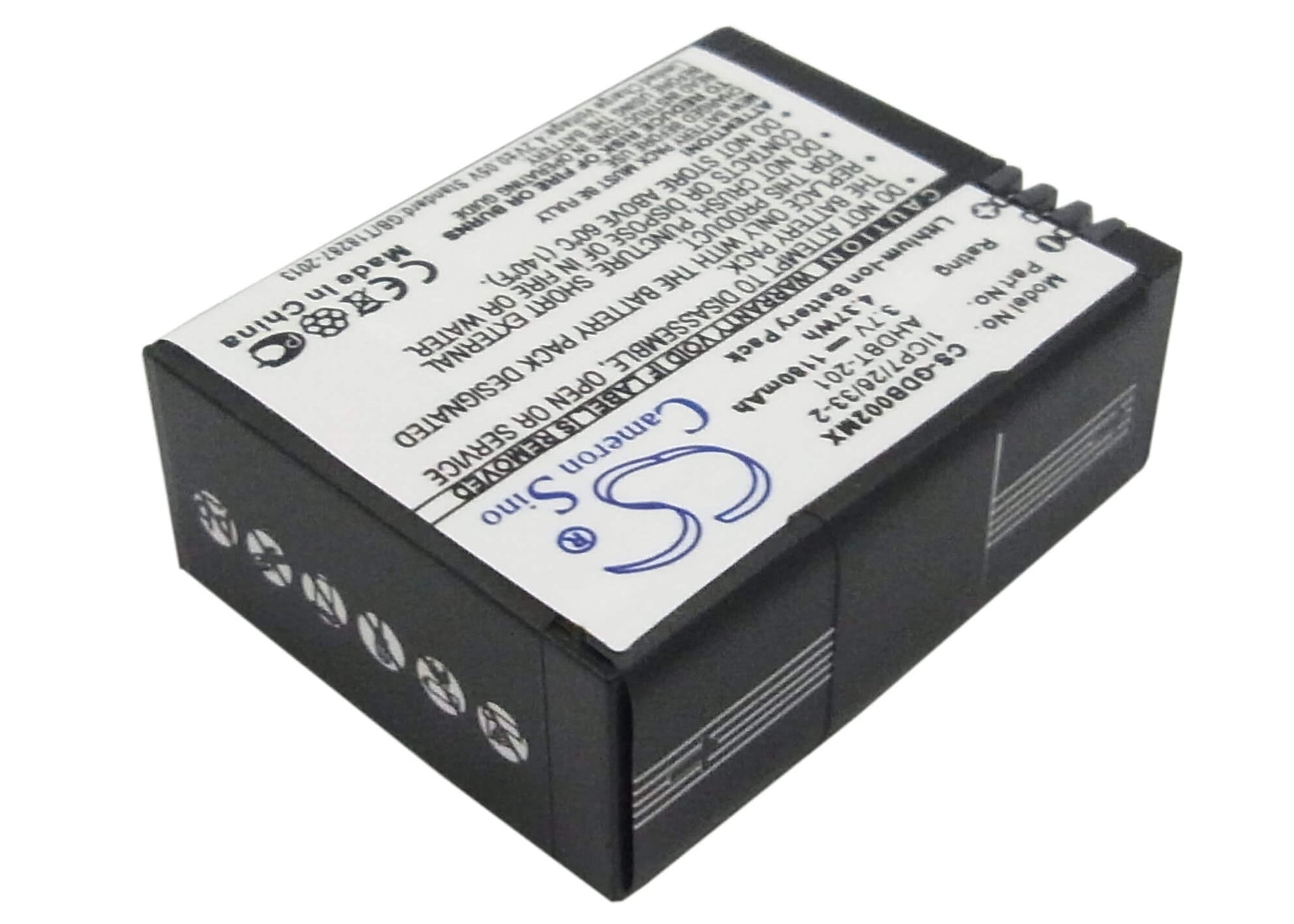 3.7V, 1180mAh, Li-ion Battery fits Rollei, Ac420, Action Cam 420, 4.366Wh