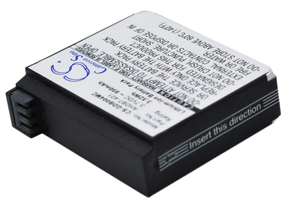 3.7V, 950mAh, Li-ion Battery fits Gopro, Hero 4, Hero 4 Black, 3.515Wh