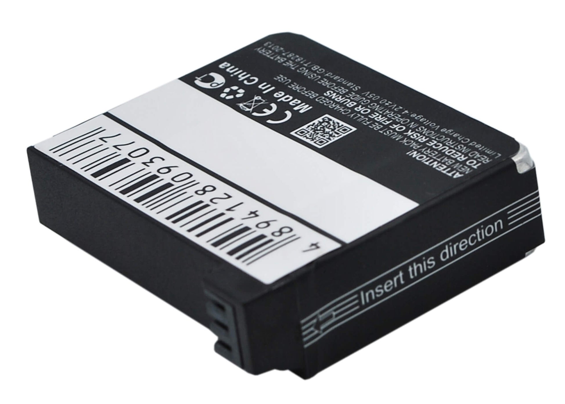 3.7V, 950mAh, Li-ion Battery fits Gopro, Hero 4, Hero 4 Black, 3.515Wh