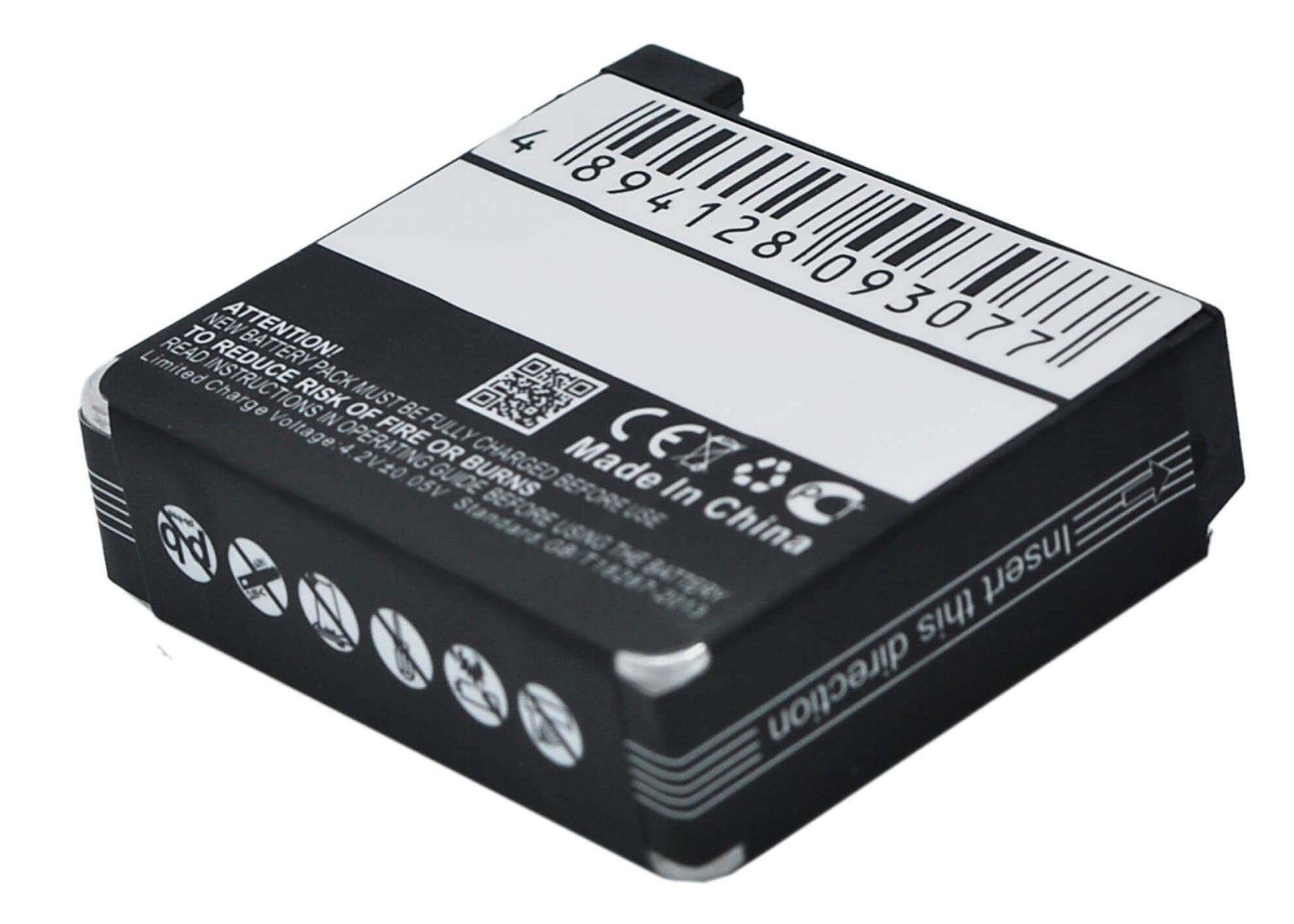 3.7V, 950mAh, Li-ion Battery fits Gopro, Hero 4, Hero 4 Black, 3.515Wh