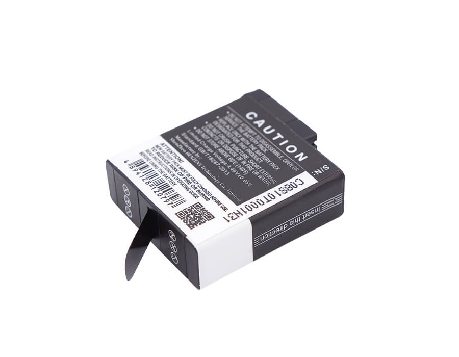 3.85V, 1250mAh, Li-ion Battery fits Gopro, 601-10197-00, Aabat-001, 4.8125Wh
