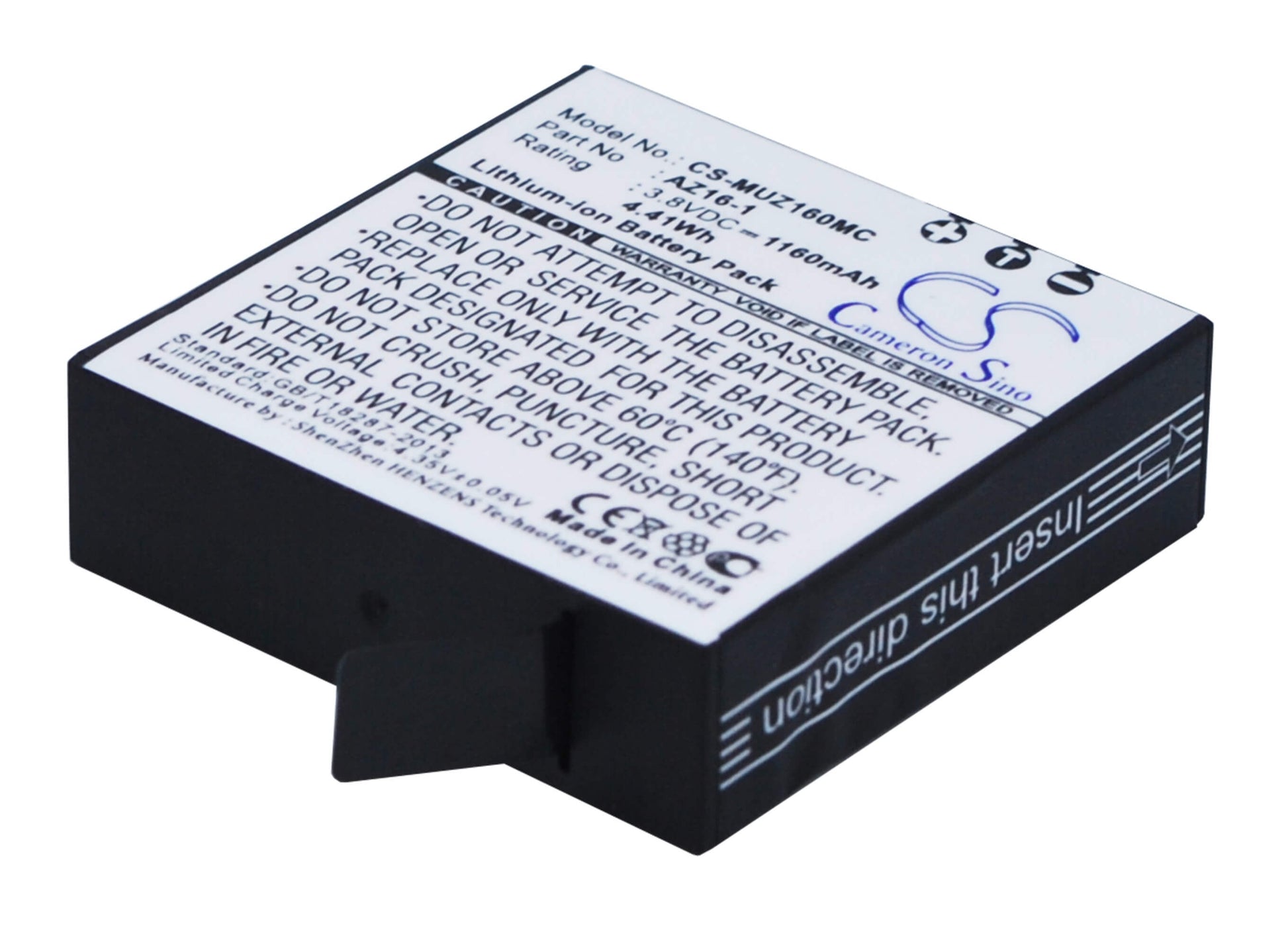3.8V, 1160mAh, Li-ion Battery fits Xiaomi, Az16, 4.408Wh