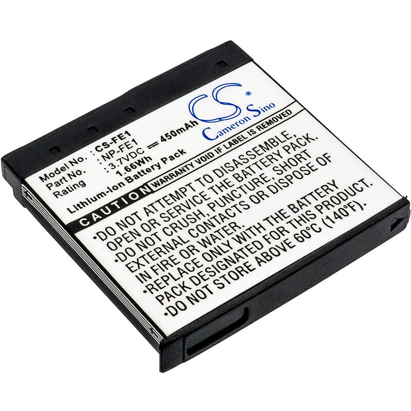 3.7V, 450mAh, Li-ion Battery fits Sony, Cyber-shot Dsc-t7, Cyber-shot Dsc-t7/b, 1.665Wh