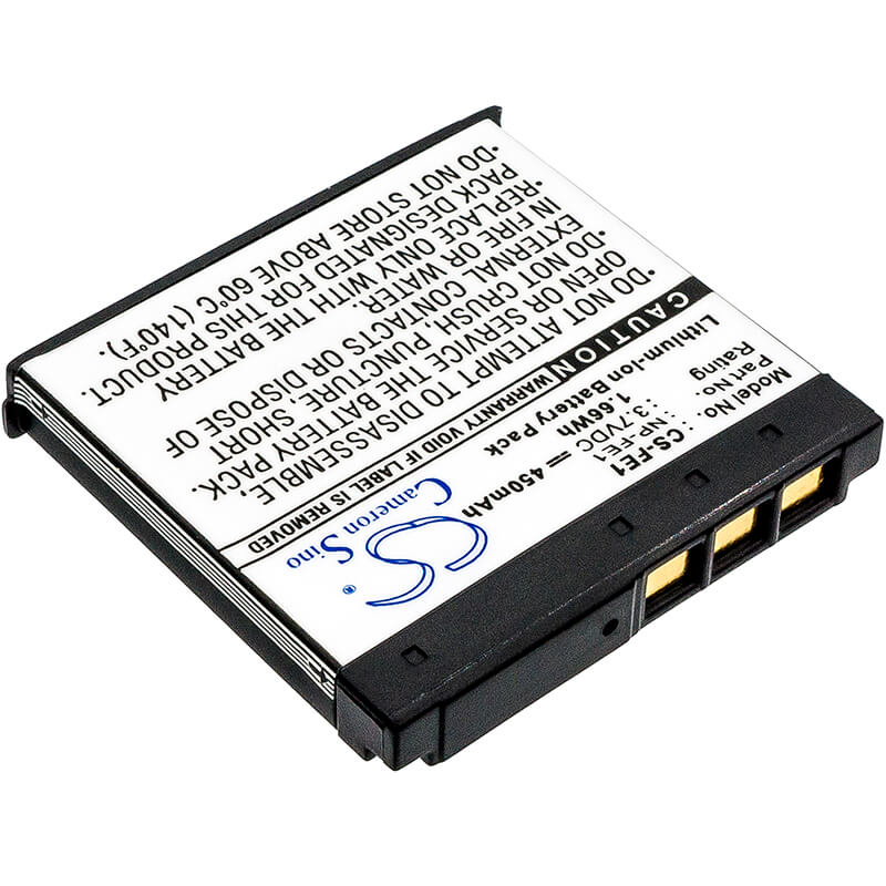3.7V, 450mAh, Li-ion Battery fits Sony, Cyber-shot Dsc-t7, Cyber-shot Dsc-t7/b, 1.665Wh