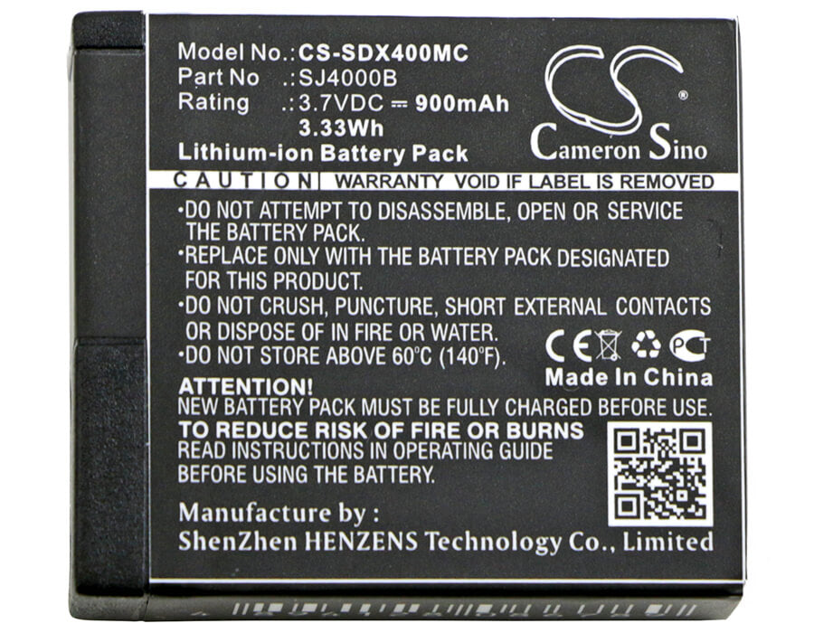 3.7V, 900mAh, Li-ion Battery fits Skycam, Pro 8000i, Pro 9500i, 3.33Wh