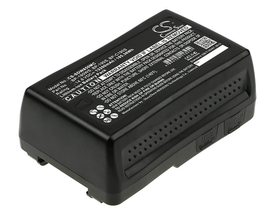14.8V, 13200mAh, Li-ion Battery fits Sony, Dsr-250p, Dsr-600p, 195.36Wh