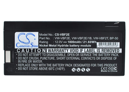 12.0V, 1800mAh, Ni-MH Battery fits Bauer-bosch, Vcc-516, Vcc-526, 21.6Wh