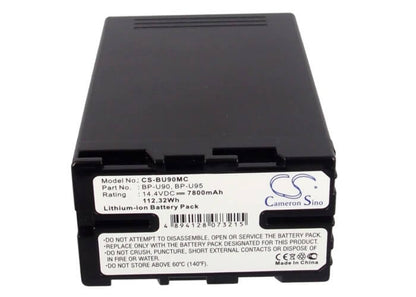 14.4V, 7800mAh, Li-ion Battery fits Sony, Hd422, Pmw-100, 112.32Wh
