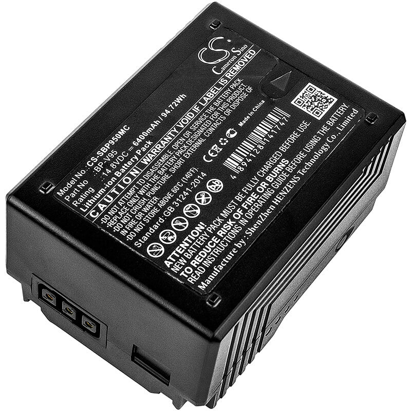 14.8V, 6400mAh, Li-ion Battery fits Sony, Pmw-400, Pmw-500, 94.72Wh