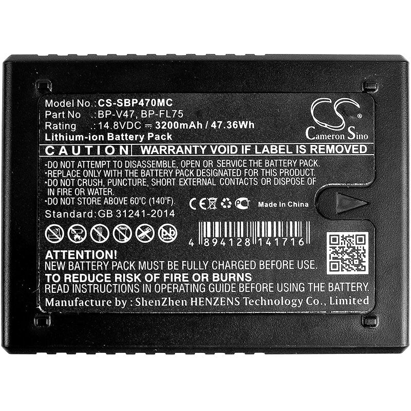 14.8V, 3200mAh, Li-ion Battery fits Sony, Pmw-400, Pmw-500, 47.36Wh