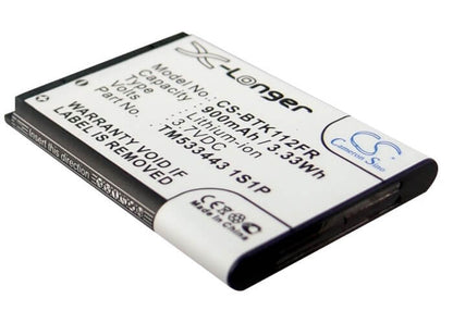 Car Speaker 3.7V, 900mAh, Li-ion Battery fits Flextone, Echo Hd Er1, 3.33Wh