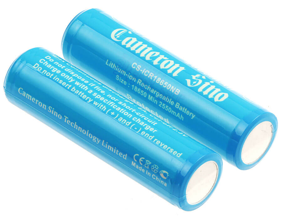 3.7V, 2600mAh, Li-ion Battery fits Cameron Sino, Icr18650, Inr18650, 9.62Wh