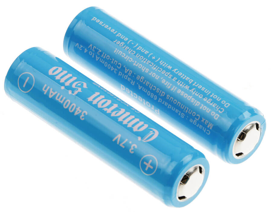 3.7V, 3400mAh, Li-ion Battery fits Cameron Sino, 10440, 13450, 12.58Wh
