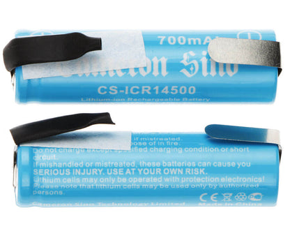 3.7V, 700mAh, Li-ion Battery fits Cameron Sino, Cs-icr14500nt, 2.59Wh