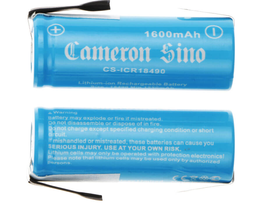 3.7V, 1600mAh, Li-ion Battery fits Cameron Sino, Cs-icr18490nf, 5.92Wh