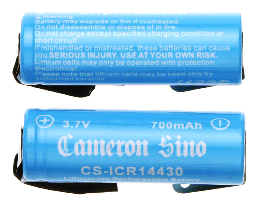 3.7V, 700mAh, Li-ion Battery fits Cameron Sino, Cs-icr14430nf, 2.59Wh