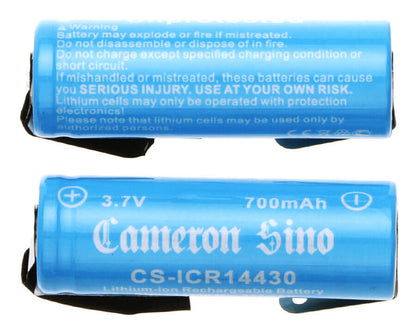 3.7V, 700mAh, Li-ion Battery fits Cameron Sino, Cs-icr14430nf, 2.59Wh