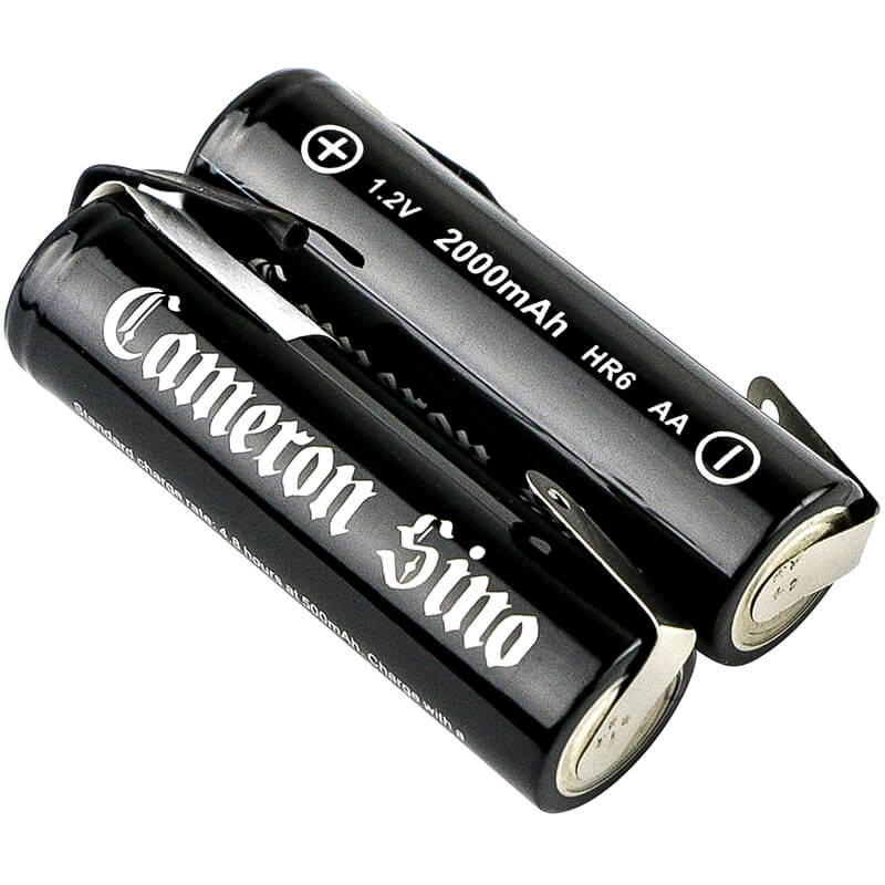 1.2V, 2000mAh, Ni-MH Battery with tabs fits Cameron Sino, Aa, Am3, 2.4Wh