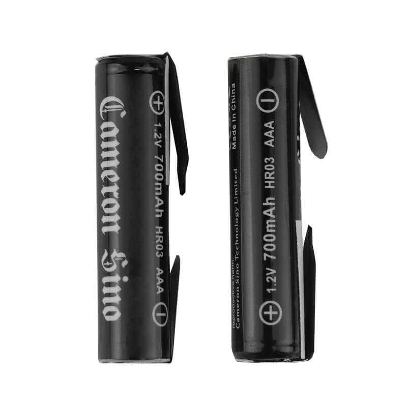 1.2V, 700mAh, Ni-MH Battery with tabs fits Cameron Sino, Aaa, Am4, 0.84Wh