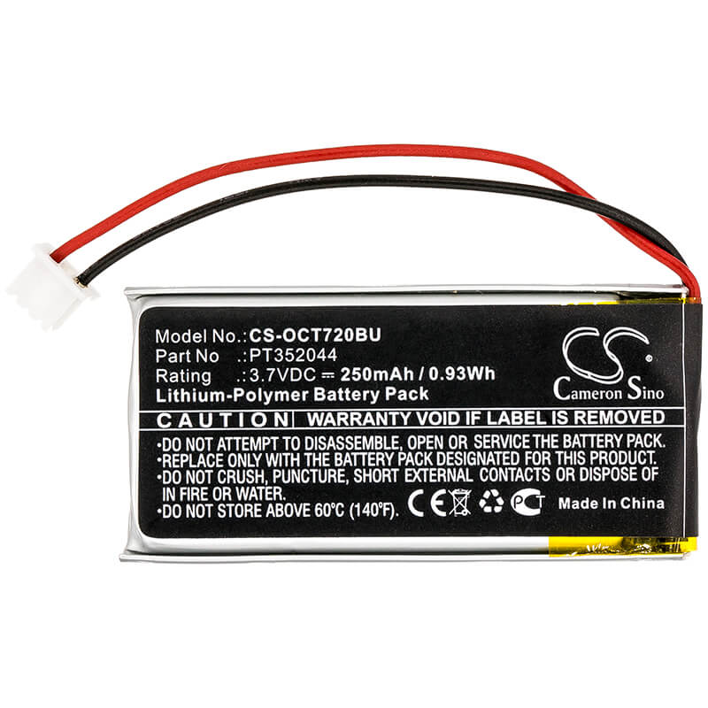 3.7V, 250mAh, Li-Polymer Battery fits Oracle, Tablet 720, Tablet 721, 0.925Wh