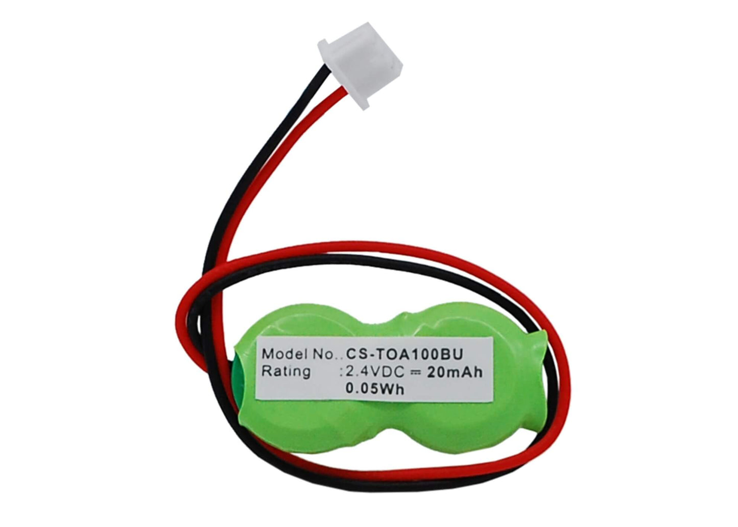 2.4V, 20mAh, Ni-MH Battery fits Toshiba, Dynabook Cx/3214cmsw, Dynabook Db50c/dc8, 0.048Wh
