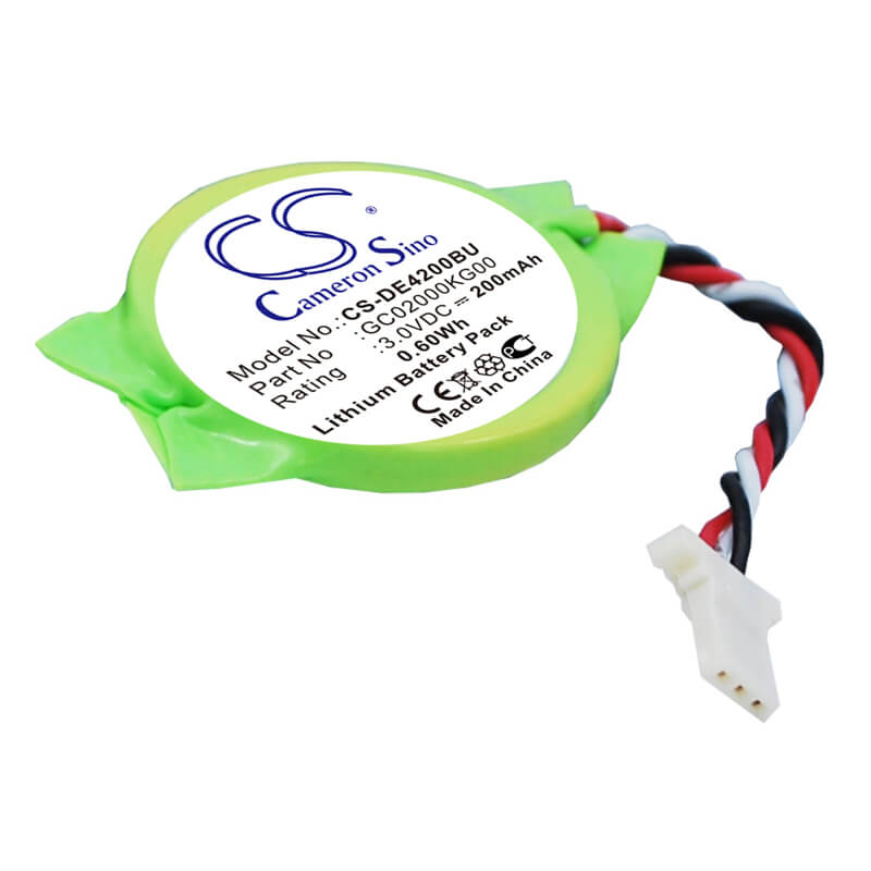 3.0V, 200mAh, Lithium Battery fits Dell, Latitude E4200, Latitude E4300, 0.6Wh