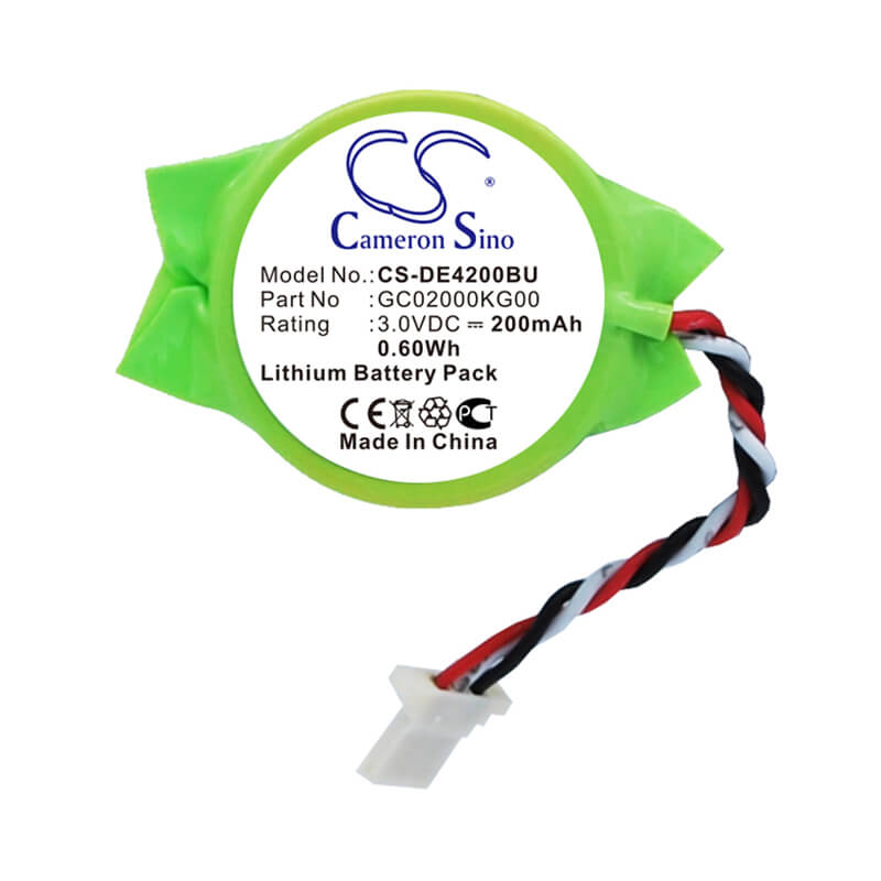 3.0V, 200mAh, Lithium Battery fits Dell, Latitude E4200, Latitude E4300, 0.6Wh