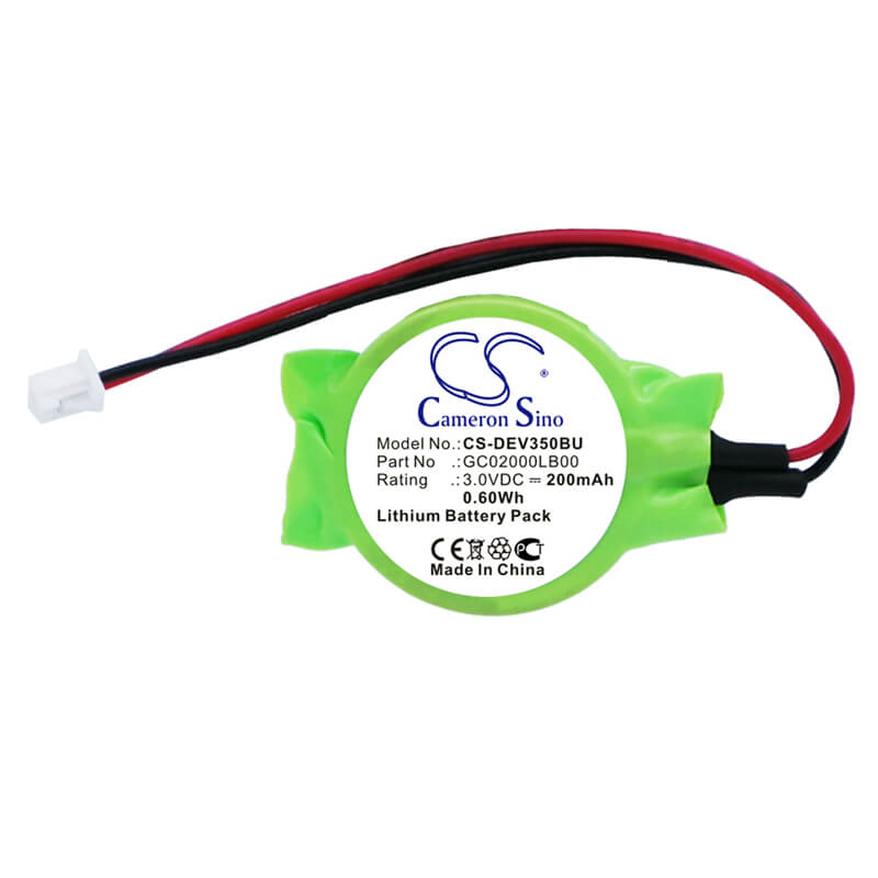 3.0V, 200mAh, Lithium Battery fits Getac, W130, 0.6Wh