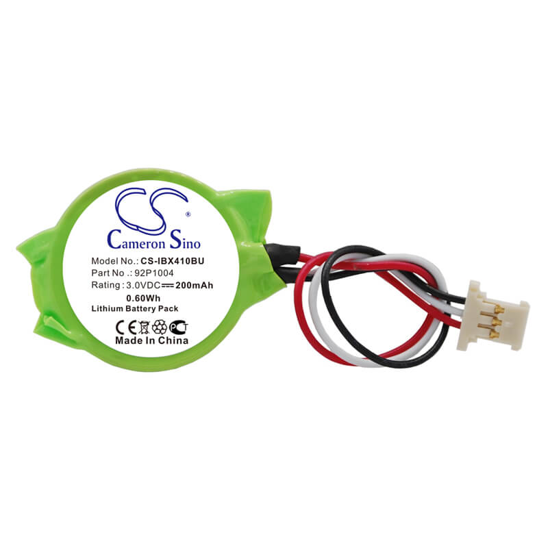 3.0V, 200mAh, Lithium Battery fits Lenovo, Thinkpad X200, Thinkpad X200 7454, 0.6Wh