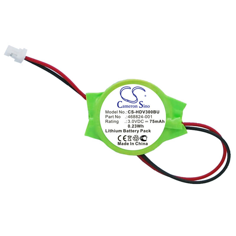 3.0V, 75mAh, Lithium Battery fits Compaq, Armada E500, Armada E700, 0.225Wh