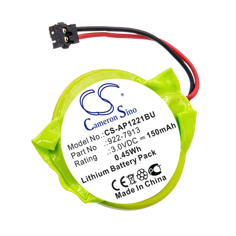 3.0V, 150mAh, Lithium Battery fits Apple, A1211 2007, A1211 2010, 0.45Wh