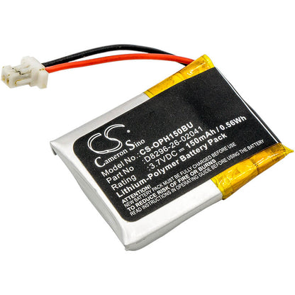 3.7V, 150mAh, Li-Polymer Battery fits Opticon, H15, H-15a, 0.555Wh